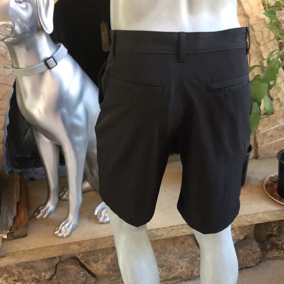 G.H. Bass & Co Black Polyester Shorts Men's Size 32 - Picture 2 of 7